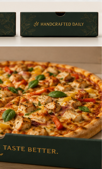 Norishé Signature Pizza, open box